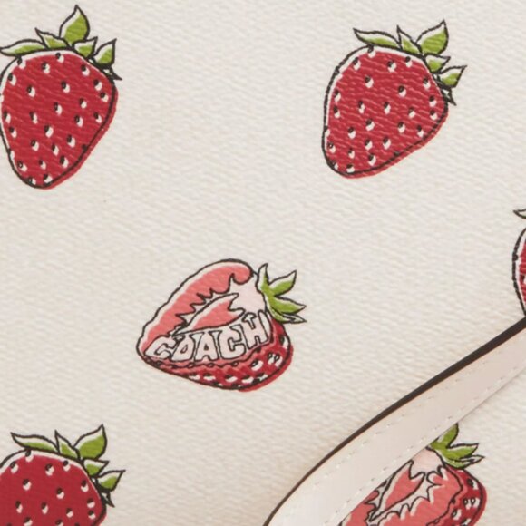 Coach Mini Rowan File Bag With Strawberry Print NWT - Picture 6 of 7